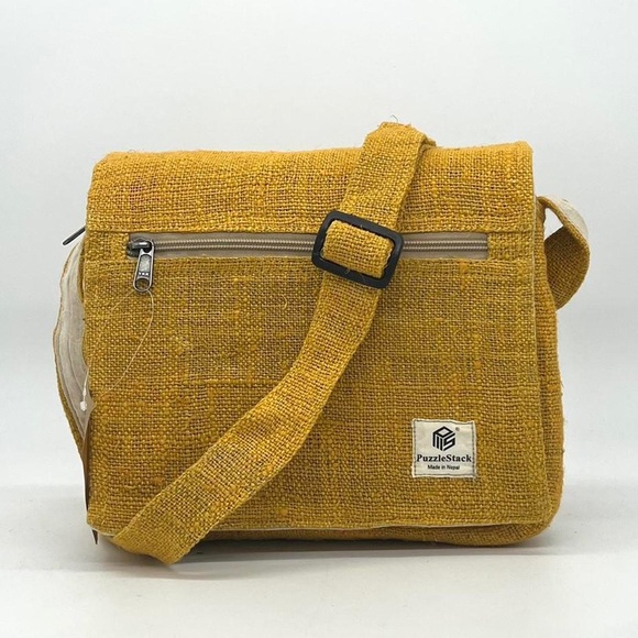 Pure Hemp Crossbody Bag Yellow - Picture 4 of 7